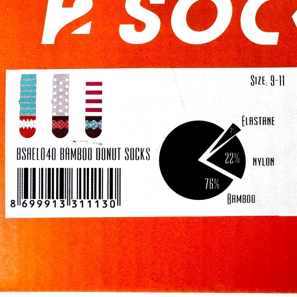Cute Bamboo Donut Socks in Gift Box (3-pack) - Picture 7 of 11